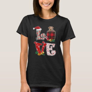 Liebe Wire Fox Terrier Xmas Pocket Kariert Weihnac T-Shirt