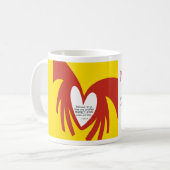 Liebe wirft heraus Furcht-Tasse Kaffeetasse (Vorderseite Links)