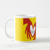 Liebe wirft heraus Furcht-Tasse Kaffeetasse (Links)