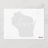 Liebe Wisconsin Karte Gestaltete antike schwarze T (Rückseite)