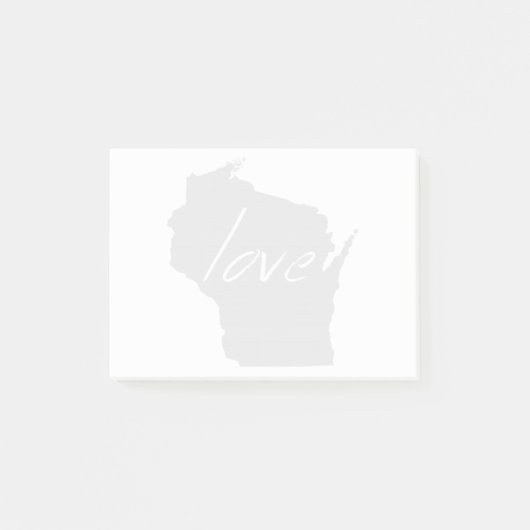 Liebe Wisconsin Post-it Klebezettel (Vorderseite)