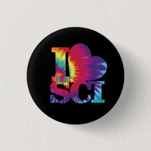 Liebe-Wissenschafts-Button der Krawatten-I Button