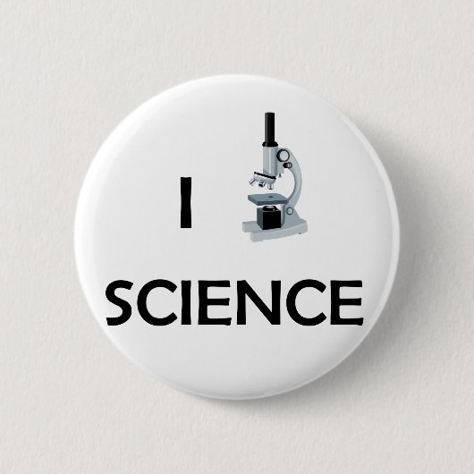 Liebe-Wissenschafts-Mikroskop Button (Vorderseite)