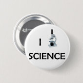Liebe-Wissenschafts-Mikroskop Button (Vorne & Hinten)