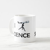 Liebe-Wissenschafts-Teleskop Kaffeetasse (Vorderseite Links)