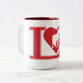 Liebe Wölfe, I Liebe Wölfe Zweifarbige Tasse (Vorderseite Links)