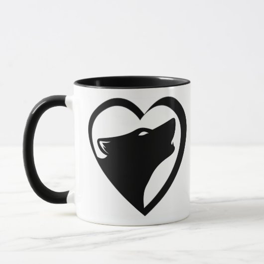 Liebe-Wölfe (San- Andreasschieber-Reihenlogo) Tasse (Links)