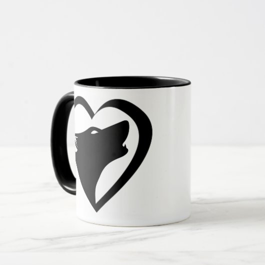 Liebe-Wölfe (San- Andreasschieber-Reihenlogo) Tasse (Vorderseite Links)