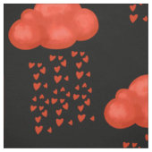 Liebe Wolkenkratzer Rotes Herz Valentinstag Stoff (Muster)