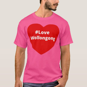 Liebe Wollongong Hashtag Heart T-Shirt