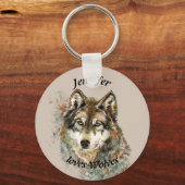 Liebe Wolves Wolf Quote Individuelle Name Personal Schlüsselanhänger (Vorderseite)