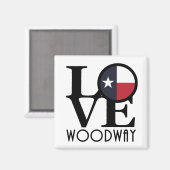 LIEBE Woodway Texas Magnet (Vorderseite/Rückseite)