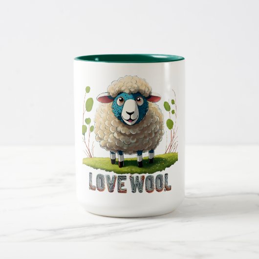 Liebe Wool Zweifarbige Tasse (Mittel)