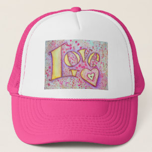 Liebe Word Art Malerei Hats oder Cap Truckerkappe