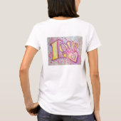 Liebe Word Art Malerei Inspiration Shirt (Rückseite)