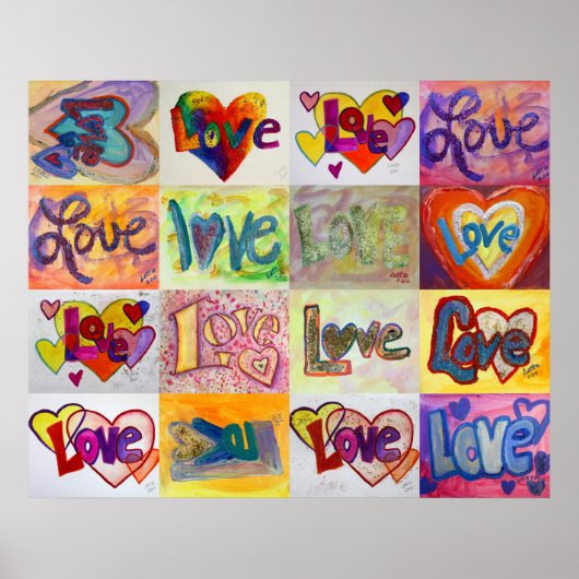 Liebe Word Artwork Gemälde Poster Kunst drucken (Vorne)