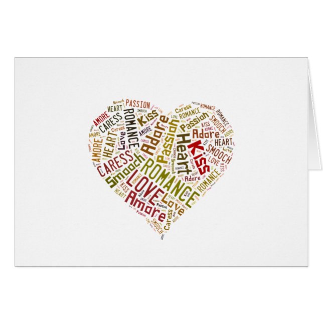 Liebe Word Cloud (Vorderseite (Horizontal))