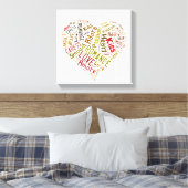 Liebe Word Cloud Leinwanddruck (Insitu (Schlafzimmer))