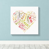 Liebe Word Cloud Leinwanddruck (Insitu (Holzboden))