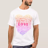 Liebe Word Cloud T-Shirt (Vorderseite)