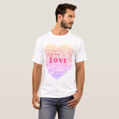 Liebe Word Cloud T-Shirt (Vorne ganz)