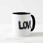 LIEBE Word Design Tasse: Zeige deine Liebe jeden M Tasse (VorderseiteRechts)