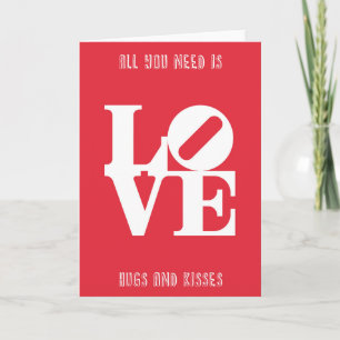 Liebe Word Grafik und Anführungszeichen Feiertagskarte