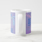 Liebe Word Grafitti Wiederholung von Wörtern (benu Jumbo-Tasse (Rückseite)