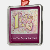 Liebe Word-Ornament mit benutzerdefinierten Textop Ornament Aus Metall (Links)