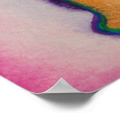 Liebe Word Pink Butterfly Art Print Poster (Ecke)