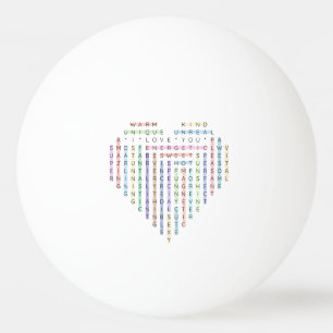 Liebe Word Quest - Heart Puzzle - Ich Liebe Sie Tischtennisball
