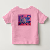 Liebe Word Sweet Candy Art Glitzer Shirts (Rückseite)