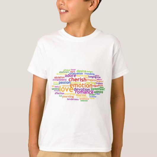Liebe Wordle T-Shirt (Vorderseite)