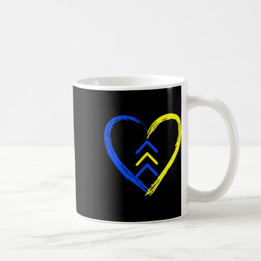 Liebe World Down Syndrome Awareness Day Liebe 3 Ar Kaffeetasse (Rechts)