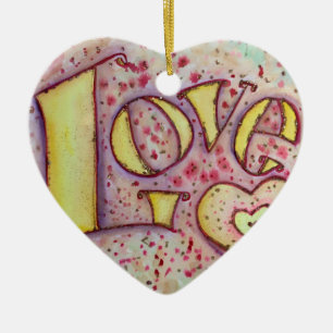 Liebe Wort Inspiration Kunstmalerei Ornament