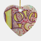 Liebe Wort Inspiration Kunstmalerei Ornament (Hinten)
