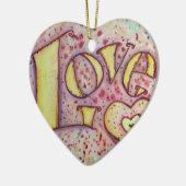 Liebe Wort Inspiration Kunstmalerei Ornament (Links)