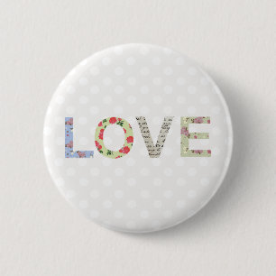 Liebe Wort Kunst Knopf Abzeichen Button