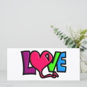 Liebe Wort Kunst Typografie (Stehend Vorderseite)