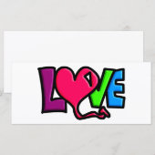 Liebe Wort Kunst Typografie (Vorne/Hinten)