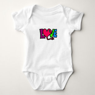 Liebe Wort Kunst Typografie Baby Strampler