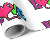 Liebe Wort Kunst Typografie Geschenkpapier (Rolleneckpunkt)