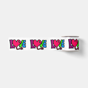 Liebe Wort Kunst Typografie Satinband