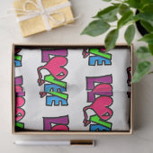 Liebe Wort Kunst Typografie Seidenpapier (Geschenk)