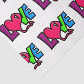 Liebe Wort Kunst Typografie Seidenpapier (Ausschnitt)
