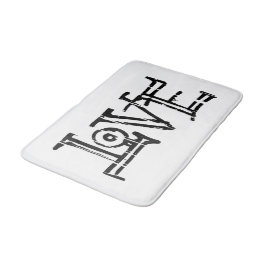 Liebe Wort Typografie Badematte