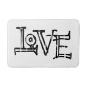 Liebe Wort Typografie Badematte (Vorderseite)