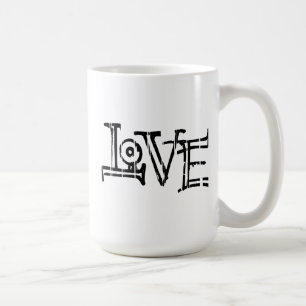 Liebe Wort Typografie Kaffeetasse