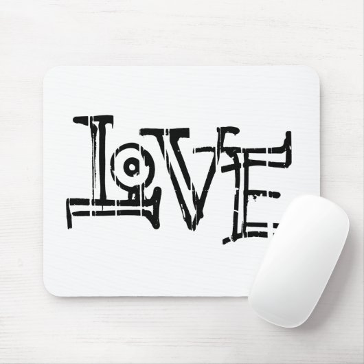 Liebe Wort Typografie Mousepad (Mit Mouse)