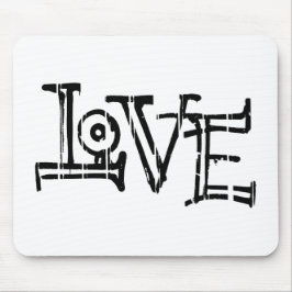 Liebe Wort Typografie Mousepad